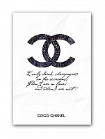 постер drink champagne. coco chanel а3 в Екатеринбурге