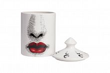 подсвечник белый с крышкой желтые губы пьеро форназетти bacio candle red, 33 см в Екатеринбурге
