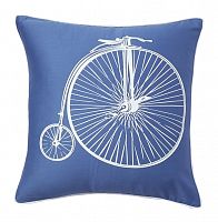 подушка с ретро-велосипедом retro bicycle blue в Екатеринбурге