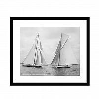 постер sailboats race during cruise серый в Екатеринбурге