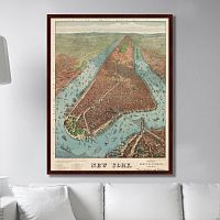 картина: antique map of new york city, 1879г. в Екатеринбурге