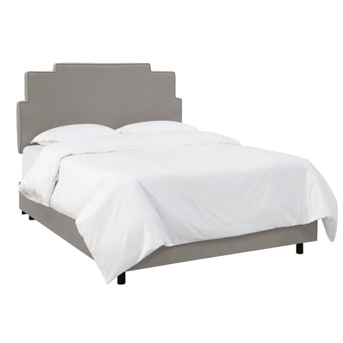 кровать двуспальная 180х200 серая paxton gray linen в Екатеринбурге