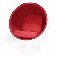 кресло ball chair бело-красное в Екатеринбурге