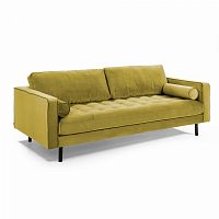 диван bogart sofa 3 трехместный темно-желтый от la forma (ex julia grup) в Екатеринбурге