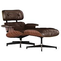 кресло lounge chair & ottoman коричневое в Екатеринбурге