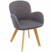 стул деревянный стул asia wooden legs / grey fabric в Екатеринбурге