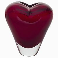 ваза стеклянная (красная) heart 12*9*13 в Екатеринбурге