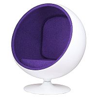 кресло eero ball chair бело-фиолетовое в Екатеринбурге