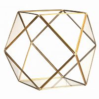 флорариум стеклянный с золотом в винтажном стиле crystal shape в Екатеринбурге