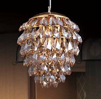 подвесной светильник crystal lux charme sp3+3 led gold/amber в Екатеринбурге