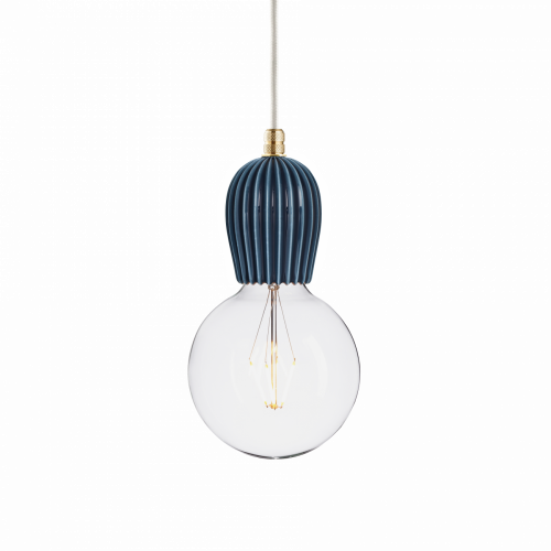 подвесной светильник keramik rib indigo brass в Екатеринбурге