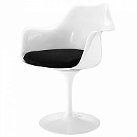 стул eero saarinen style tulip armchair черная подушка в Екатеринбурге