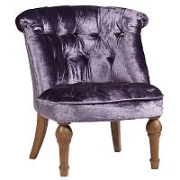 кресло sophie tufted slipper chair вельвет фиолетовое в Екатеринбурге