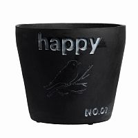 цветочный горшок happy чёрный в Екатеринбурге