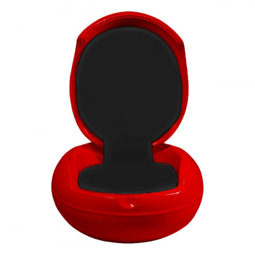 кресло garden egg chair красно-черное в Екатеринбурге