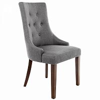 стул деревянный elegance dark walnut / fabric grey в Екатеринбурге