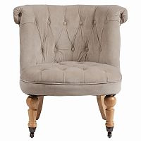 кресло amelie french country chair серо-бежевое в Екатеринбурге