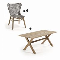 комплект мебели pack 621 brilliant стол + 4 стула от la forma (ex julia grup) в Екатеринбурге