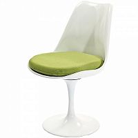 стул eero saarinen style tulip chair зеленая подушка в Екатеринбурге