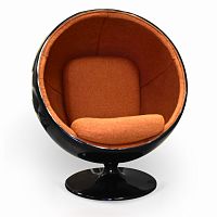 кресло ball chair черно-коричневое в Екатеринбурге