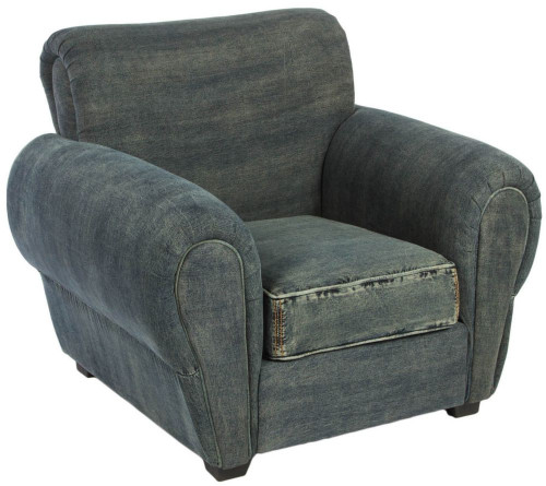 кресло san francisco denim armchair серое в Екатеринбурге