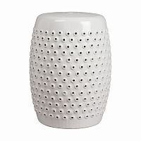 керамический столик-табурет cutwork garden stool белый в Екатеринбурге