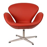 кресло arne jacobsen style swan chair красное в Екатеринбурге