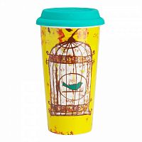 термостакан с силиконовой крышкой bird in cage в Екатеринбурге