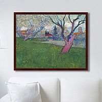 картина: view of arles with trees in blossom, 1889г. в Екатеринбурге
