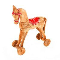 украшение новогоднее лошадка на колесах christmas horse, 40х30х13 см в Екатеринбурге