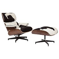 кресло lounge chair & ottoman черно-белое в Екатеринбурге